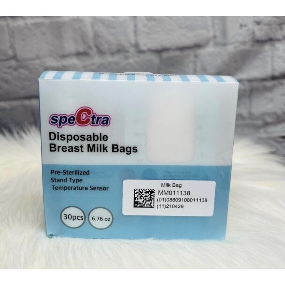 Spectra Disposable Breast Milk Storage Bags 30ct Tempature Sensor Pre Sterilized
